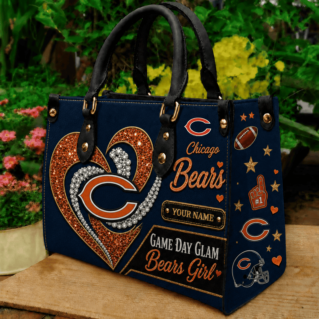 Chicago Bears NFL Premium Leather Hand Bag Personalized Gift For Fan Men Women - Limited Edition MGF17