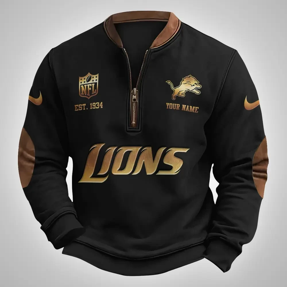 Detroit Lions Classic Half Zip Pullover SPTCHZP011