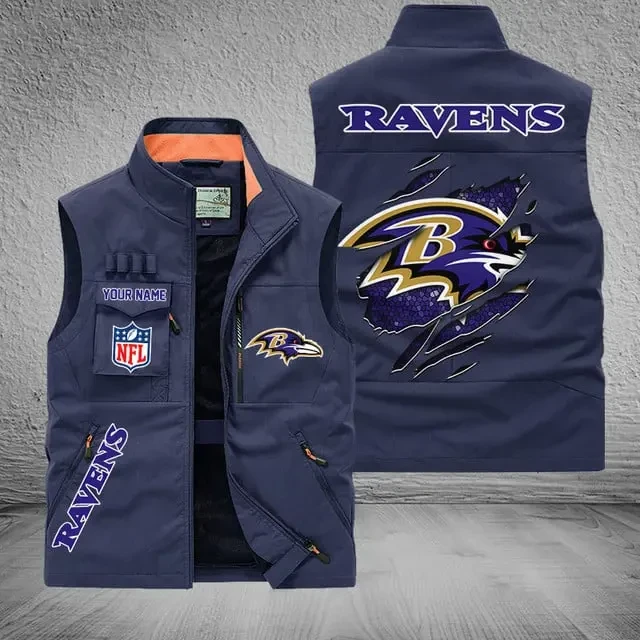 Baltimore Ravens Sleeveless Jacket Multicolor S9SLJK062