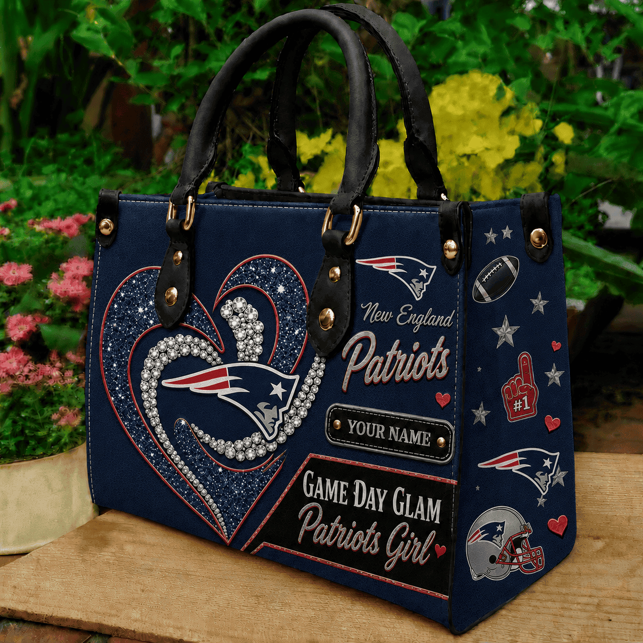 New England Patriots NFL Premium Leather Hand Bag Personalized Gift For Fan Men Women - Limited Edition MGF27