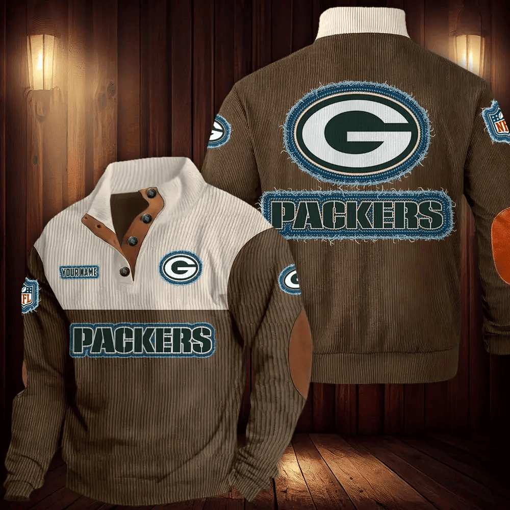 Green Bay Packers Double Stand Collar Sport Hoodie S9DBSCH975