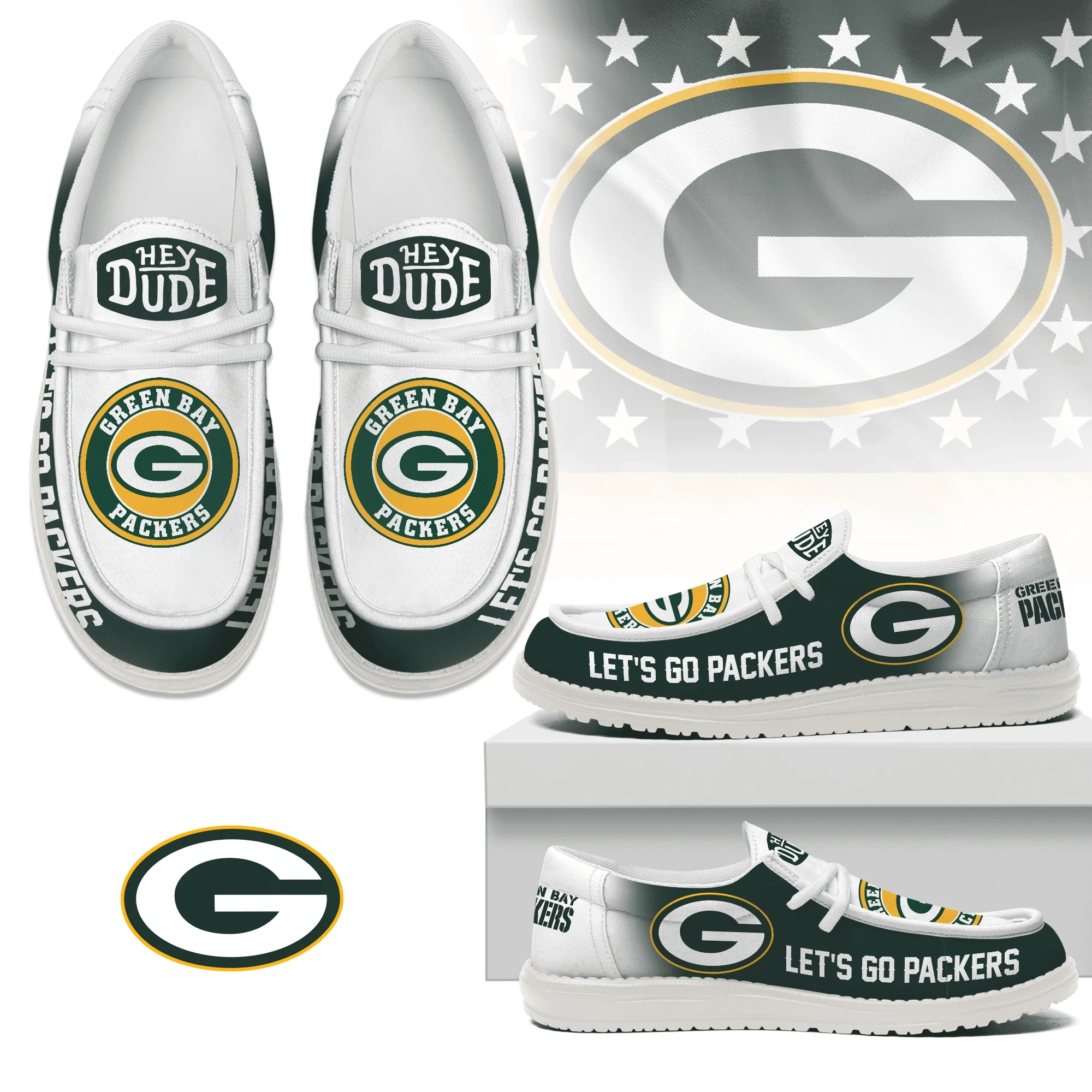 Green Bay Packers Premium Loafer Shoes NY AZBTDUDE000067