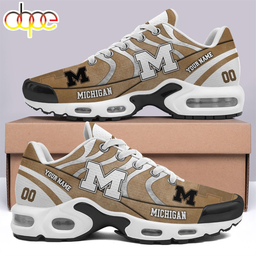 Michigan Wolverines Personalized Plus T-N Youth Sneakers T89GT