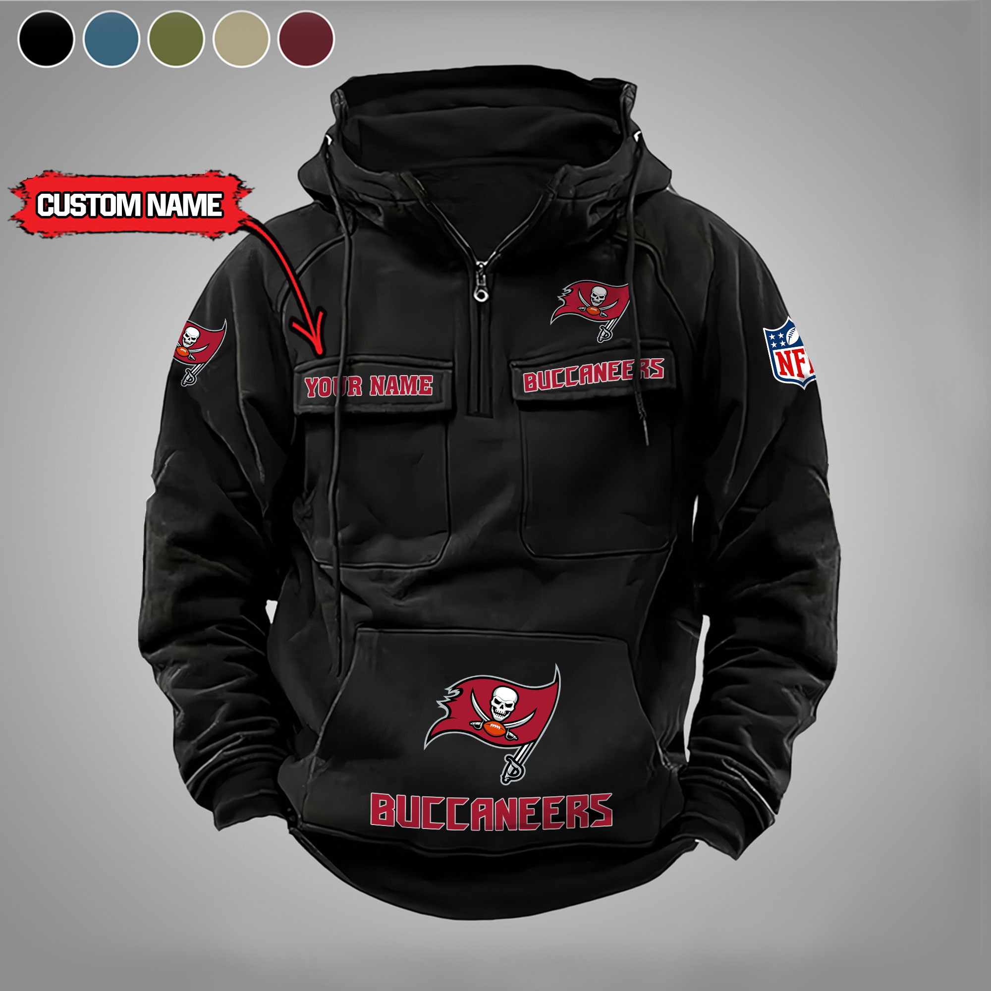 Tampa Bay Buccaneers Vintage Men Hoodie AZVMHD006