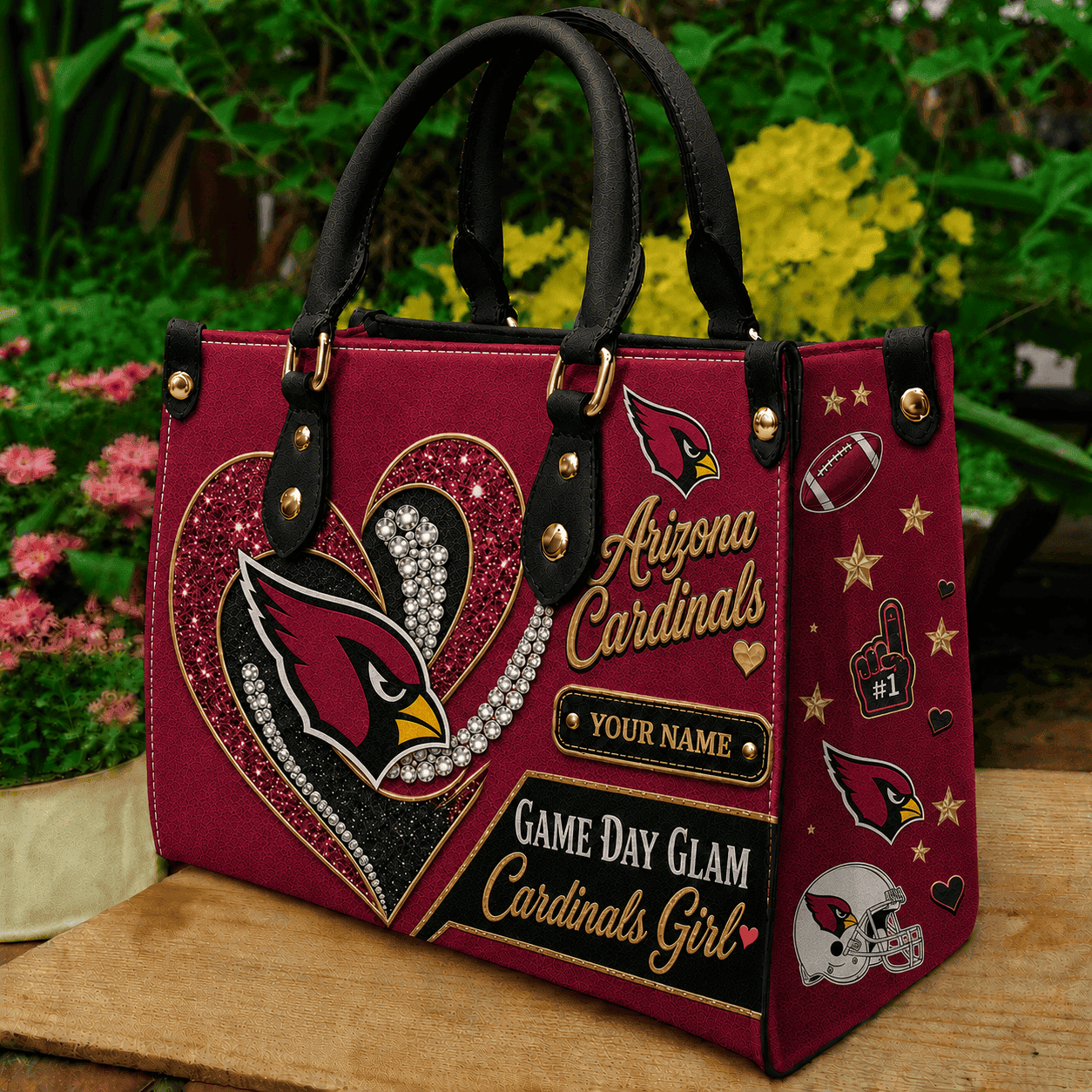 Arizona Cardinals NFL Premium Leather Hand Bag Personalized Gift For Fan Men Women - Limited Edition MGF21