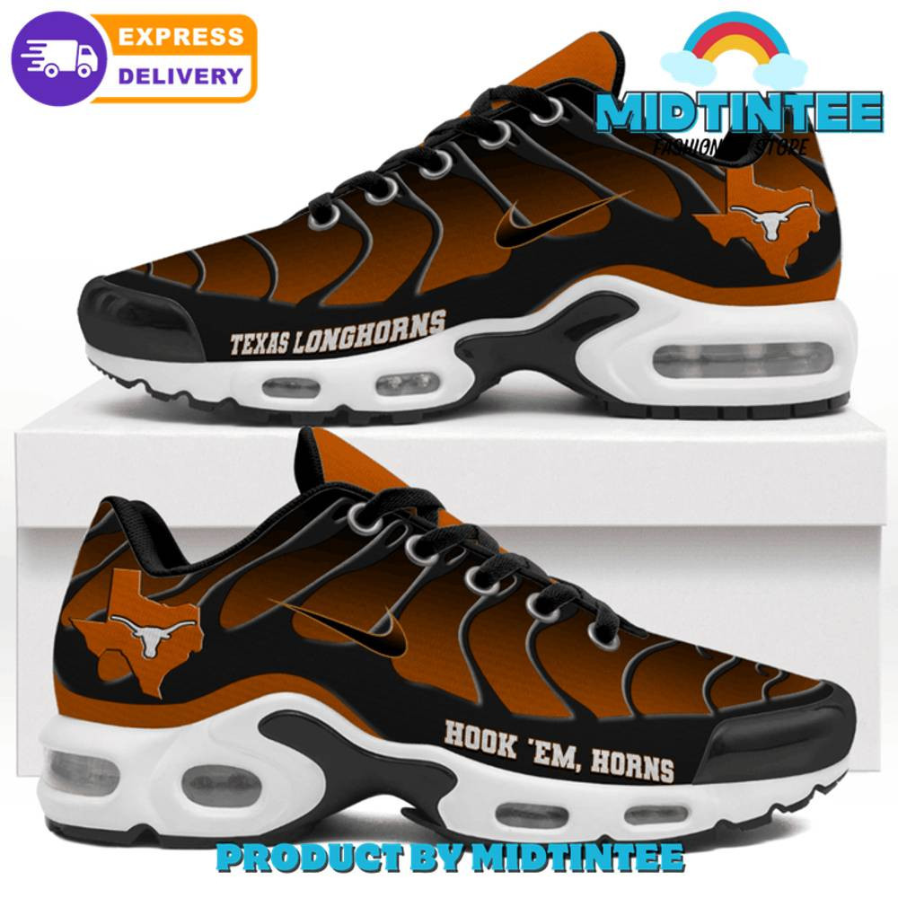 Texas Longhorns Personalized Plus T-N Youth Sneakers BN89H