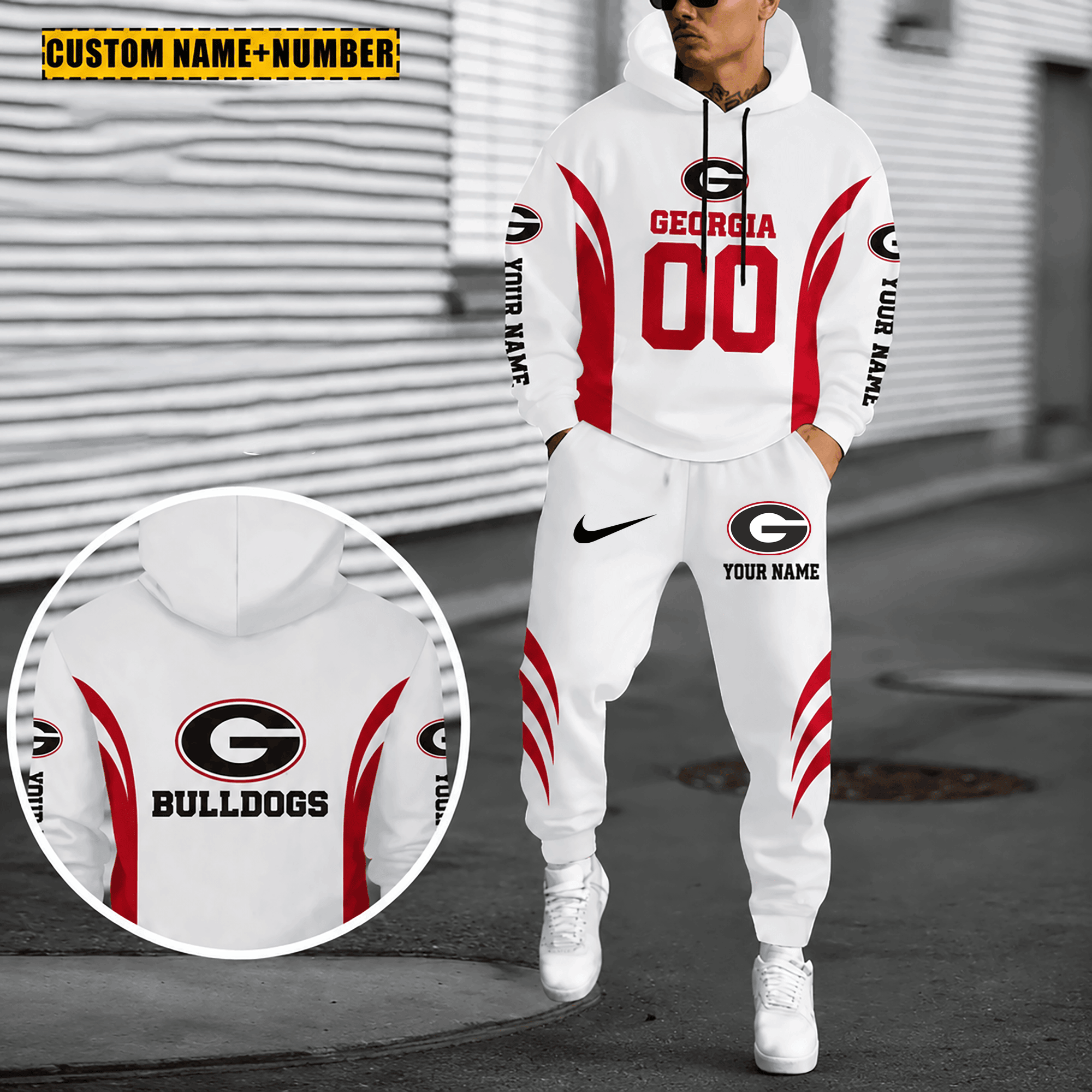 Georgia bulldogs Combo Hoodie And Sweatpants Gift For Fan MG133