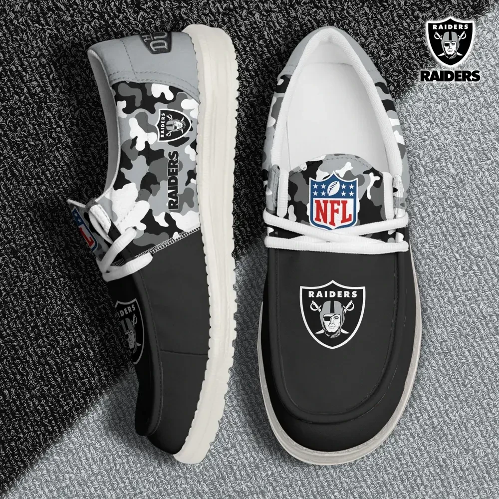 Las Vegas Raiders Canvas Loafer Shoes