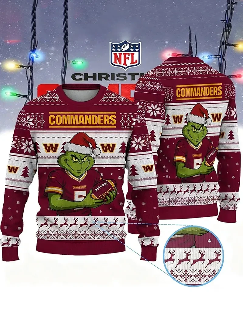 Washington Commanders Grinch Ugly Sweater GU23D