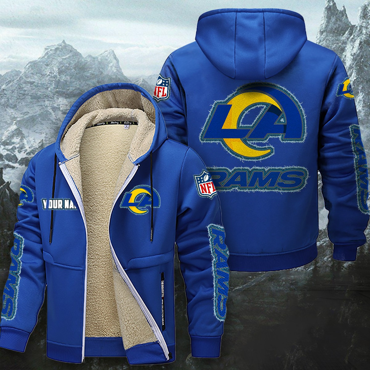 Los Angeles Rams Sherpa-Lined Zip Hoodie WINHZVC12019