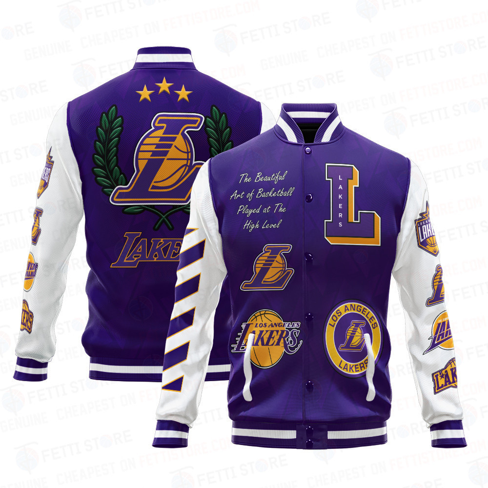 Los Angeles Lakers Baseball Varsity Jacket