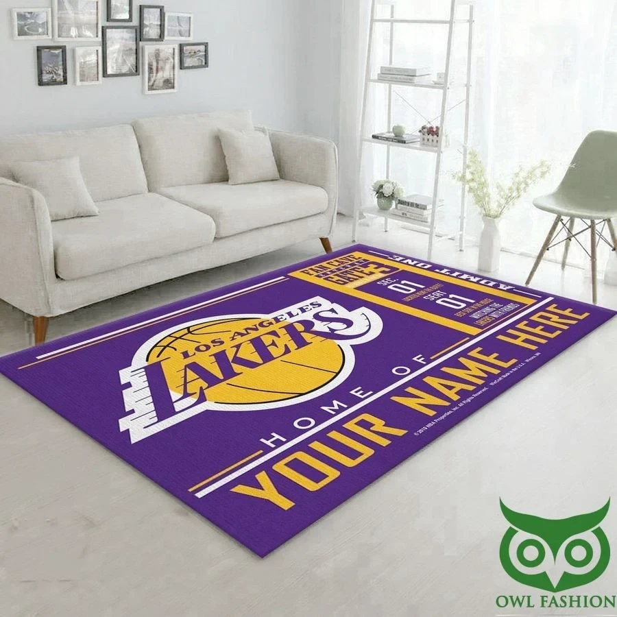 Customized Los Angeles Lakers Wincraft NBA Purple New Rug Rectangle