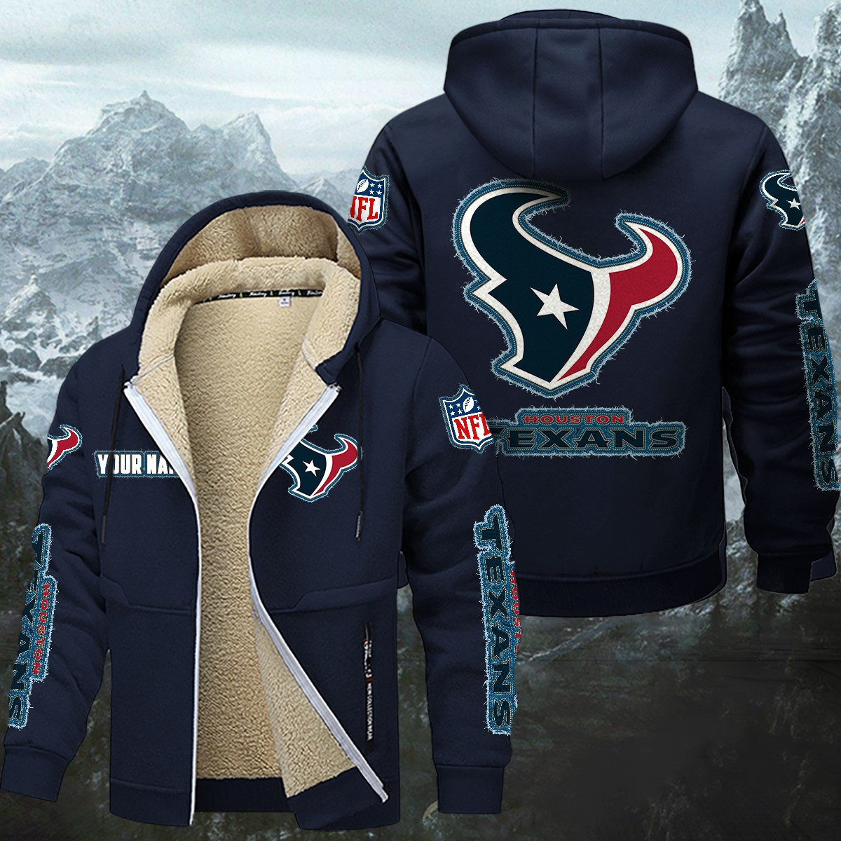Houston Texans Sherpa-Lined Zip Hoodie WINHZVC12013