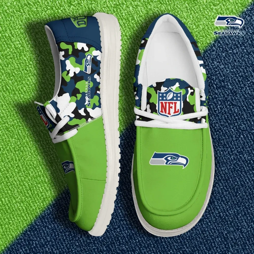 Seattle Seahawks Canvas Loafer Shoes