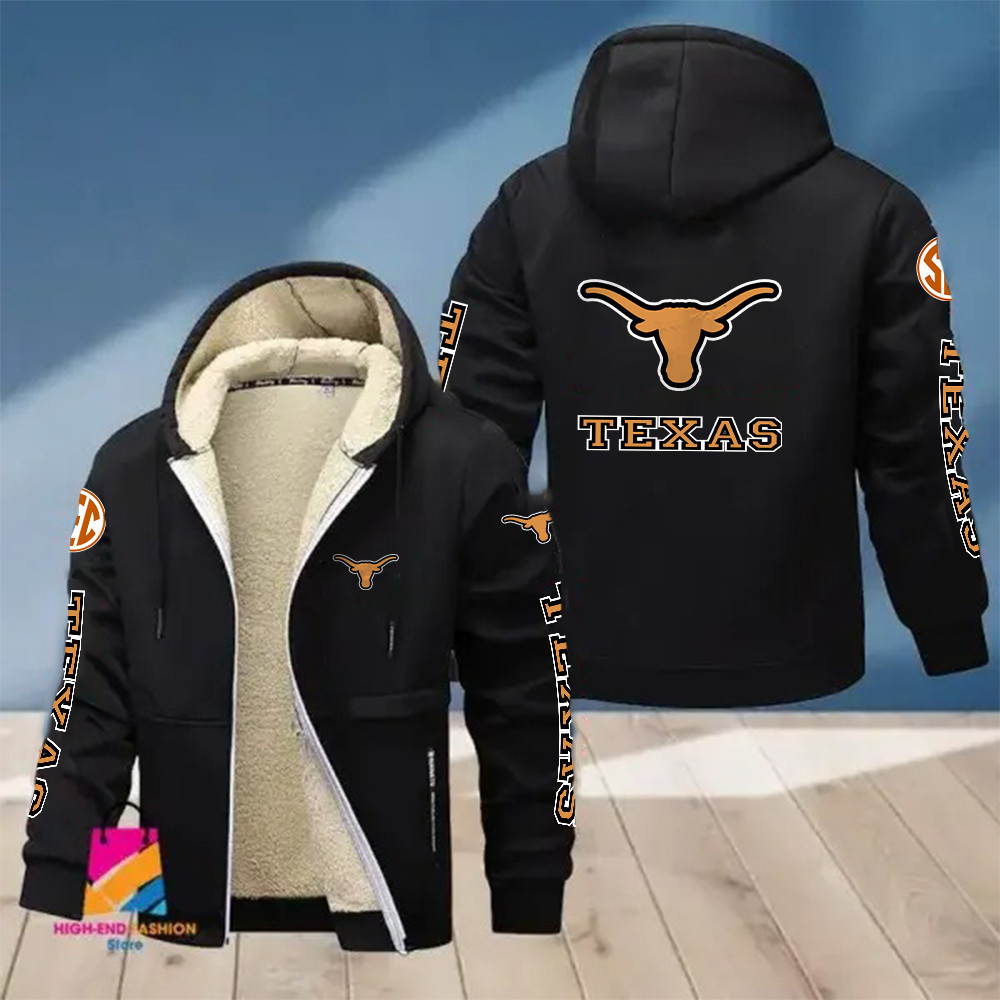 Texas Longhorns Hoodie Zip Velvet Coat OHTZ345AA
