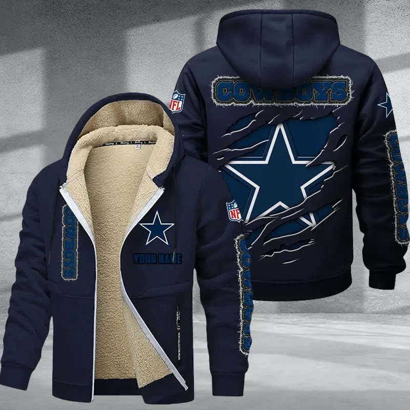Dallas Cowboys DMTZ0362 Thickened Zipper Hoodies