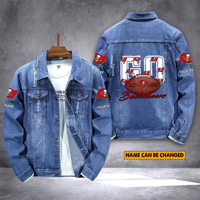 Tampa Bay Buccaneers Personalized New Denim Jacket S9DJ030