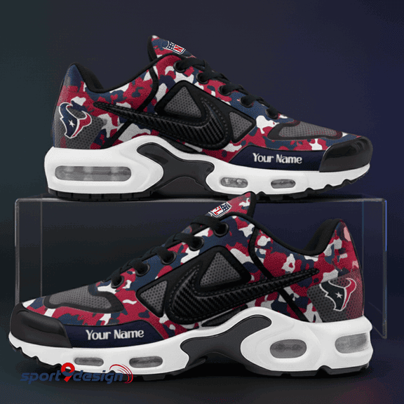 Houston Texans Custom Camo Print Athletic T-N Sneakers SPTTNSHOES079