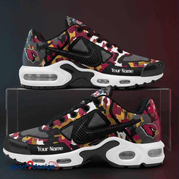 Arizona Cardinals Custom Camo Print Athletic T-N Sneakers SPTTNSHOES067