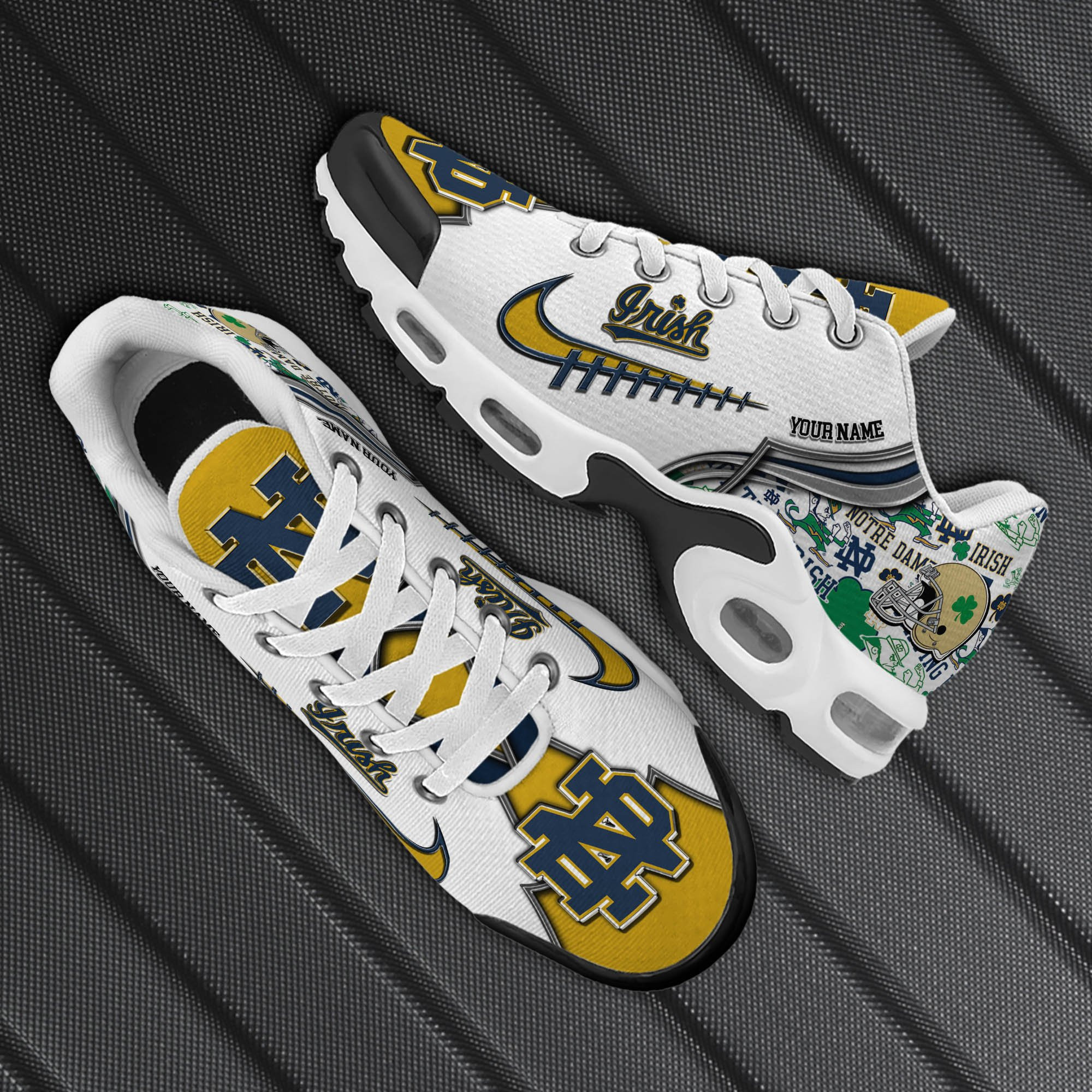 Notre Dame Personalized Plus T-N Youth Sneakers PBDZO1K