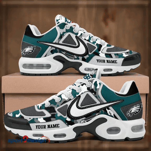 Philadelphia Eagles Custom Camo Print Athletic T-N Sneakers SPTTNSHOES124