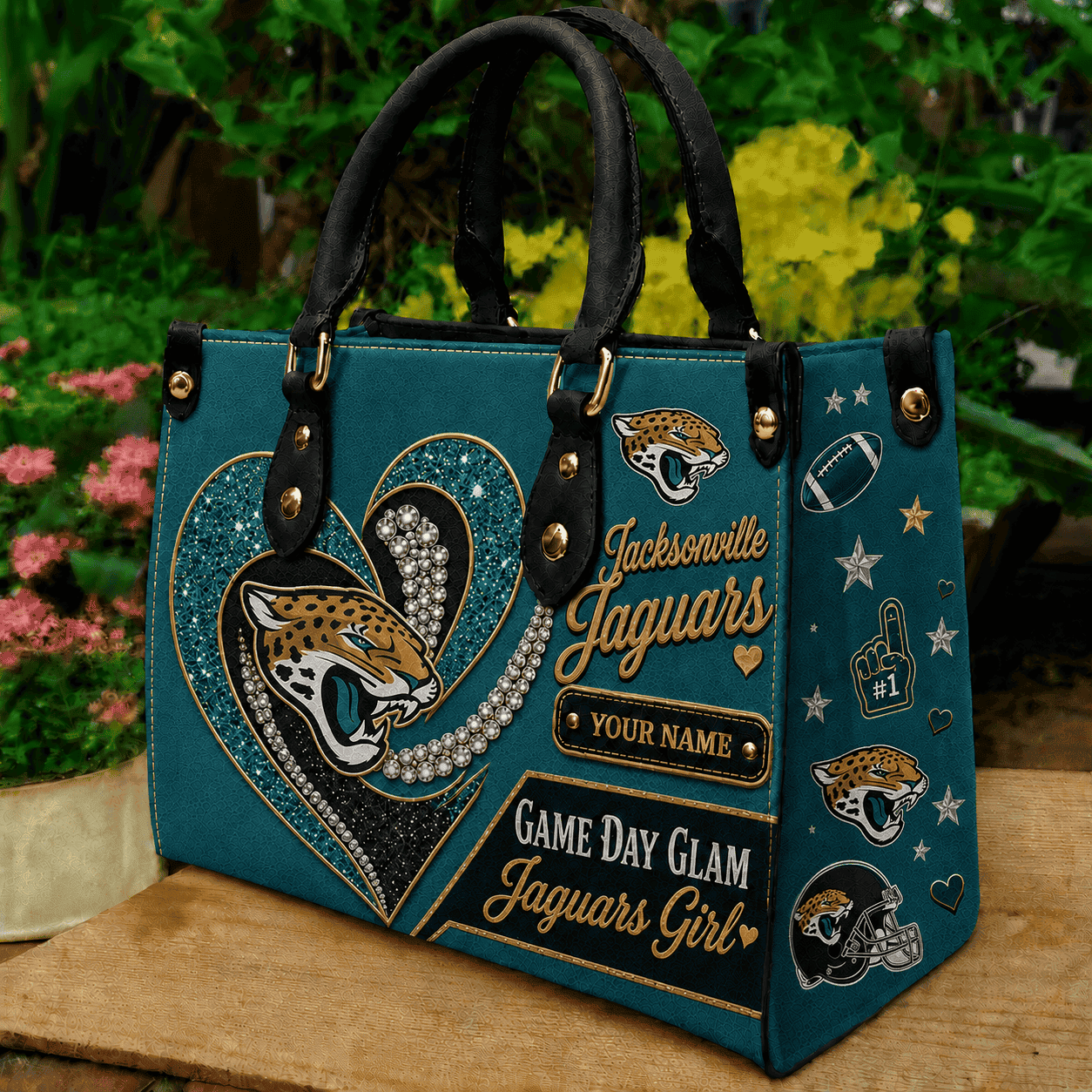 Jacksonville Jaguars NFL Premium Leather Hand Bag Personalized Gift For Fan Men Women - Limited Edition MGF06