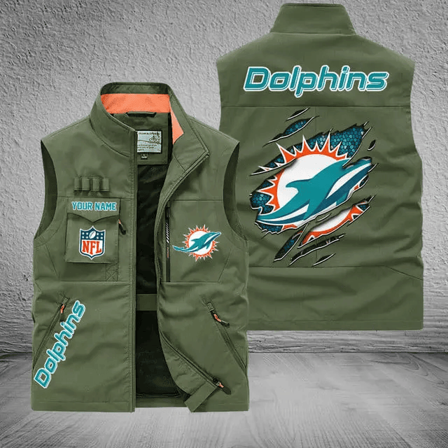 Miami Dolphins Sleeveless Jacket Multicolor S9SLJK040