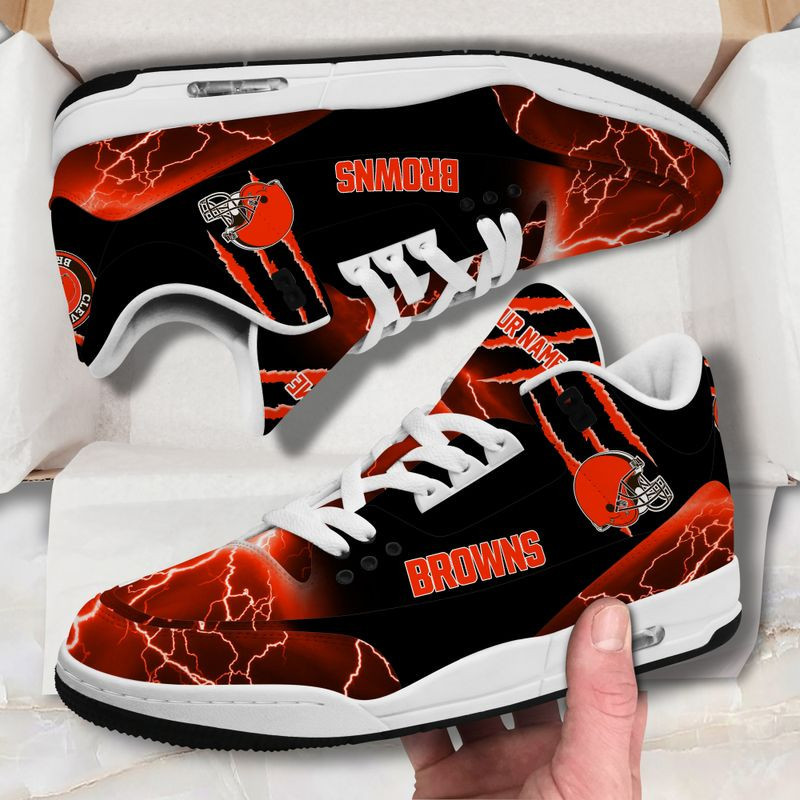 Cleveland Browns Basic Leather JD03 Shoes Men and Women AZBTJU