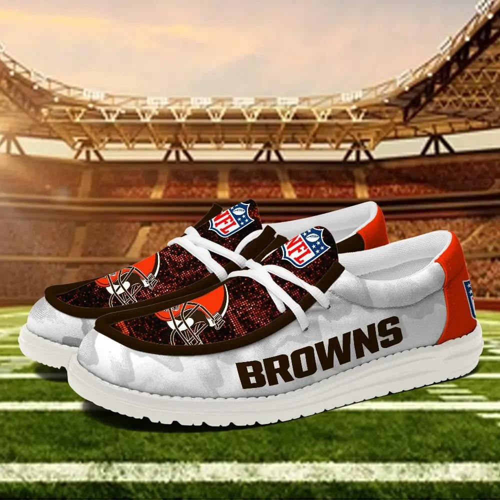 Cleveland Browns Personalized Moccasin Slippers – Hey Dude Shoes Style AZCHDUDE224