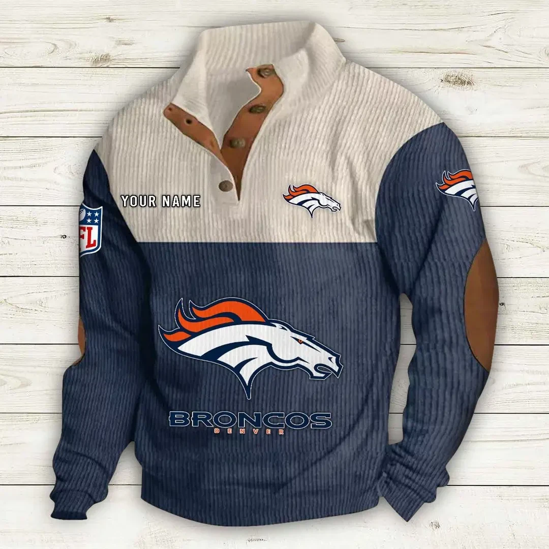 Denver Broncos Double Stand Collar Sport Hoodie S9DBSCH1005