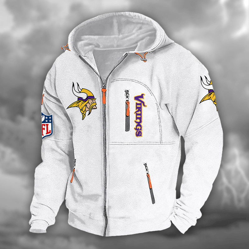 Minnesota Vikings DMCD0672 Hooded Cardigan Jacket