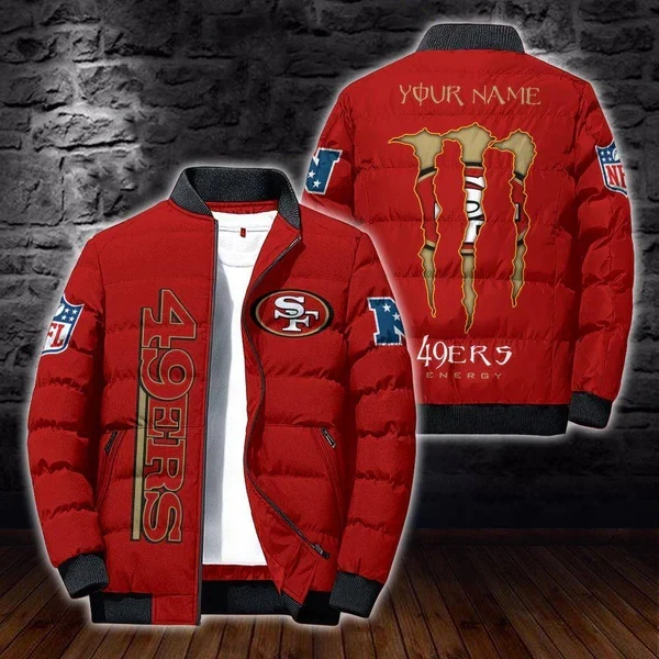 NFL San Francisco 49ers Puffer Jacket Customized Sport Down Jacket T67T