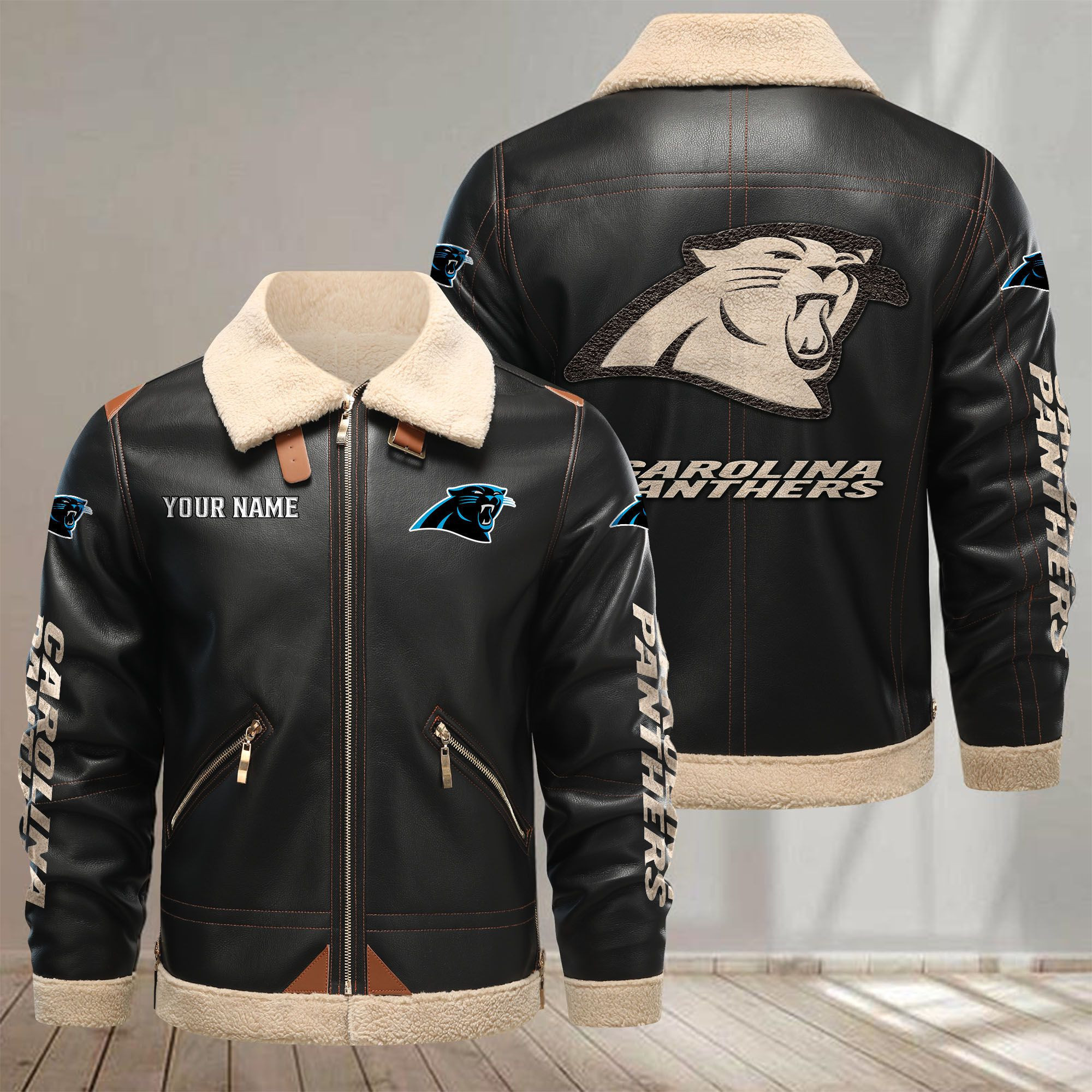 Carolina Panthers VITPL075 Leather Jacket – Premium & Ultra-Thick Leather Jacket
