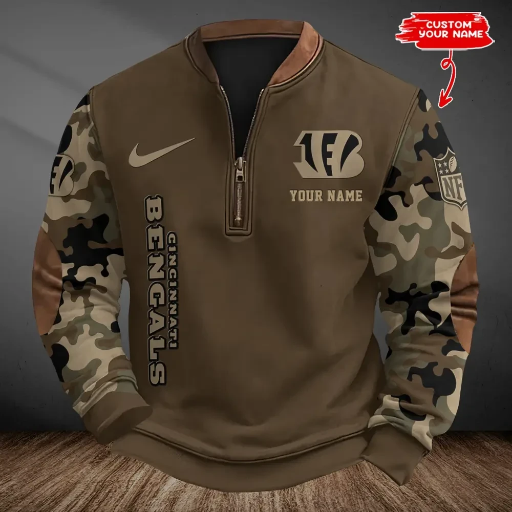 Cincinnati Bengals Classic Half Zip Pullover SPTCHZP039