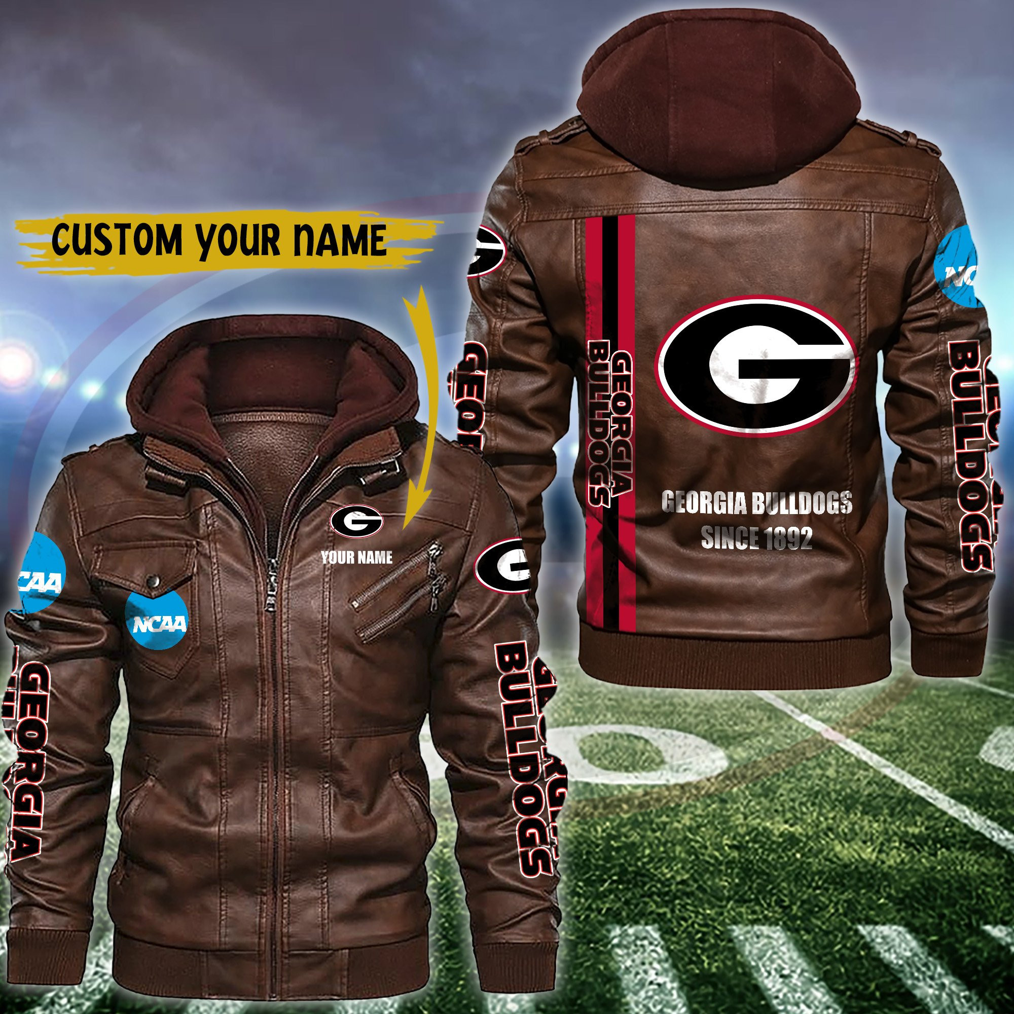 Georgia bulldogs Leather Jacket ZPL23ER