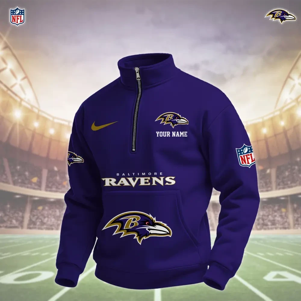Baltimore Ravens Pullover Half Zipper MB867