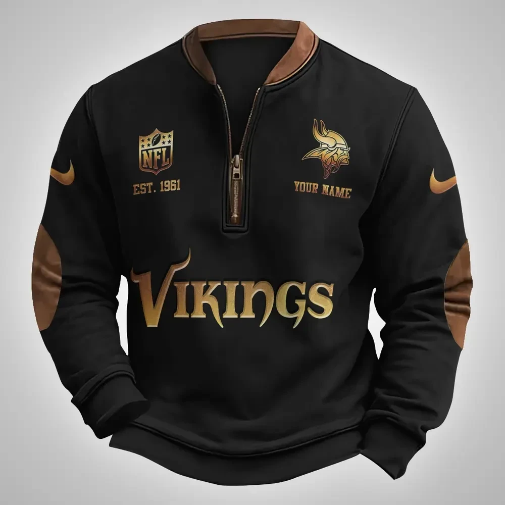 Minnesota Vikings Classic Half Zip Pullover SPTCHZP021