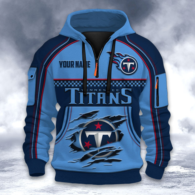 Tennessee Titans DMHT2617 3D Half-zip Hoodie