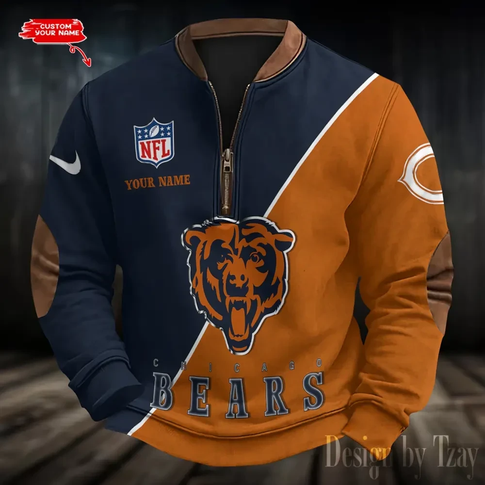 S9MPZNS134-Chicago Bears Print Vintage Sweatshirt