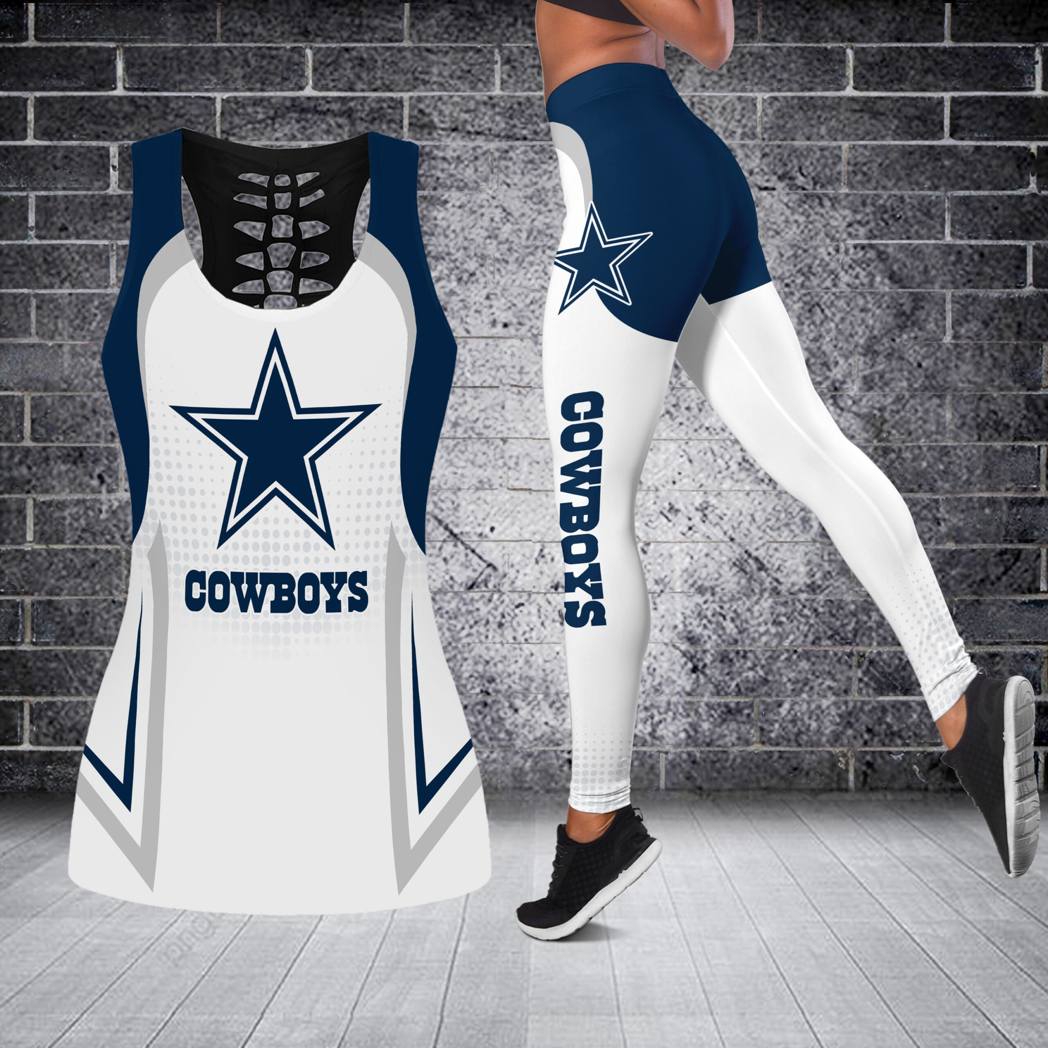 Dallas Cowboys Combo Tank Top And Leggings BG340