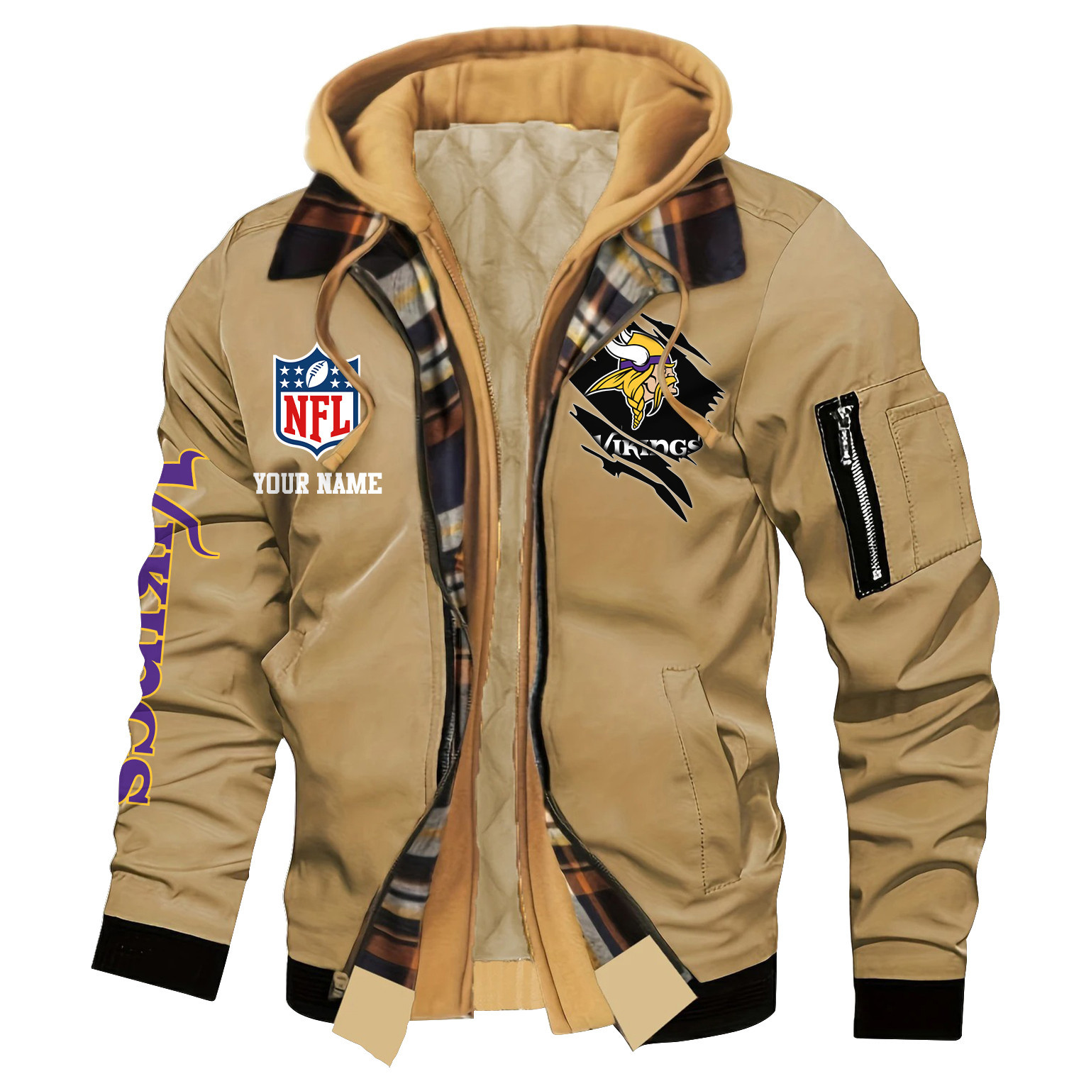 Minnesota Vikings Jacket Casual Fake Two Piece Design SPTJCFTPD021