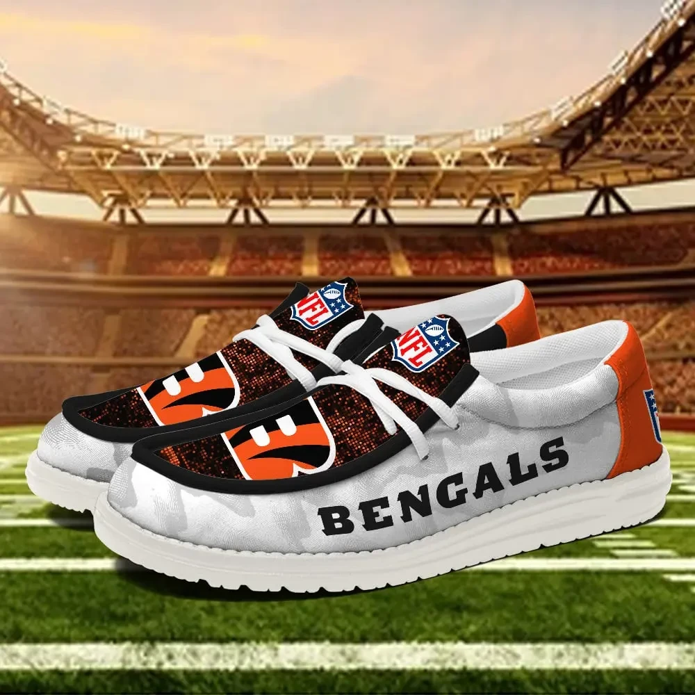 Cincinnati Bengals Personalized Moccasin Slippers – Hey Dude Shoes Style AZCHDUDE223