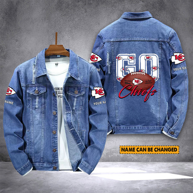 Kansas City Chiefs Personalized New Denim Jacket S9DJ026