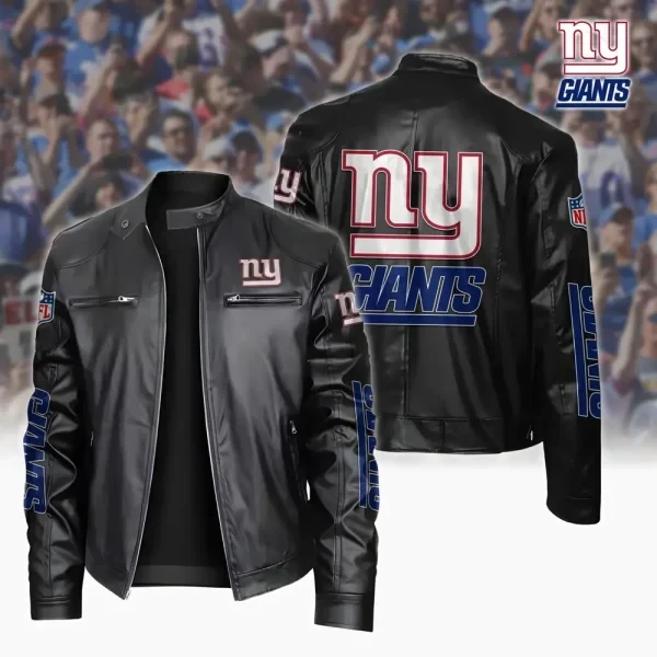 New York Giants Custom Name Sport Leather Jacket SPTSLJ009