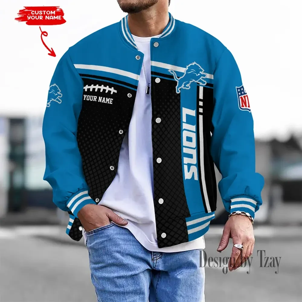 Detroit Lions Personalized New Button Jacket Gifts For Fan SPTBBJACKET792