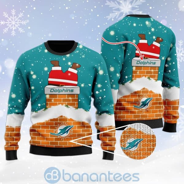 NFL Miami Dolphins Christmas All-Over Print Thicken Sweater HFV010