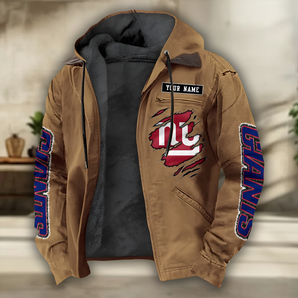 New York Giants Heavyweight Hooded Jacket PB4DDQ6