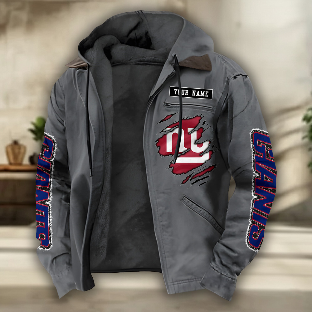 New York Giants Heavyweight Hooded Jacket PB4DDQ6