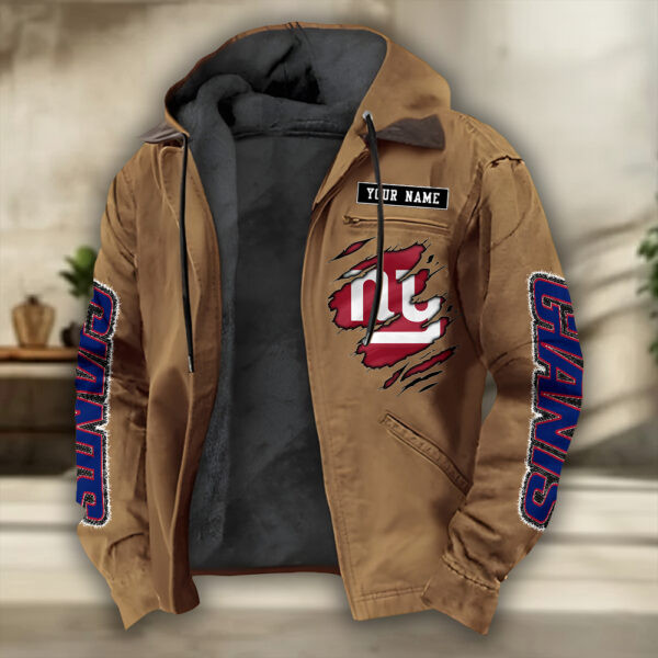 New York Giants Heavyweight Hooded Jacket PB4DDQ6