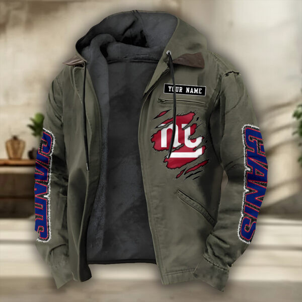 New York Giants Heavyweight Hooded Jacket PB4DDQ6